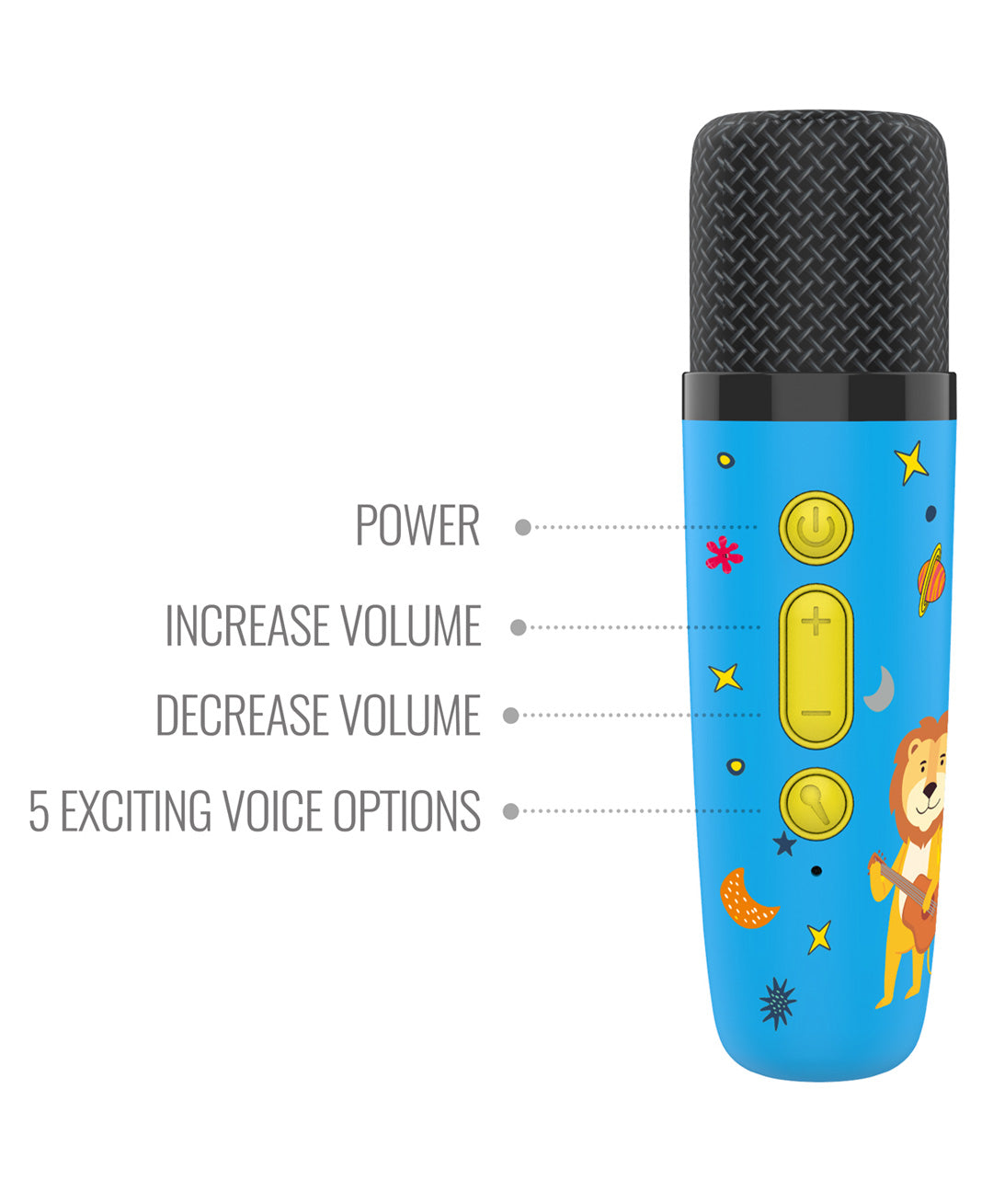 Saregama Carvaan Mini Kids Speaker with Wireless Mic - Blue & Yellow
