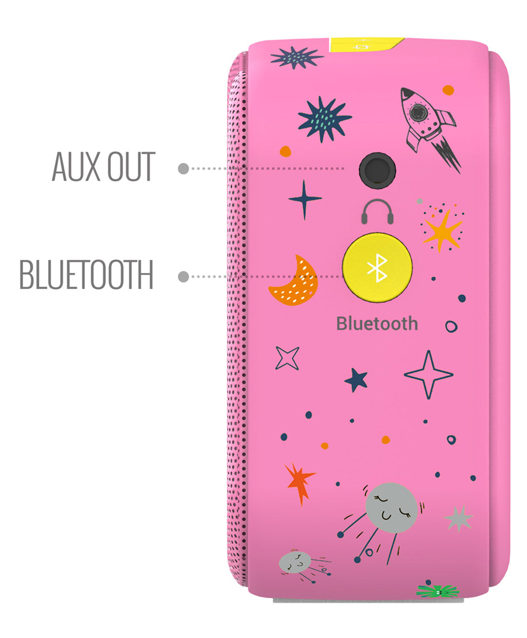 Saregama Carvaan Mini Kids Speaker with Wireless Mic - Pink & Yellow