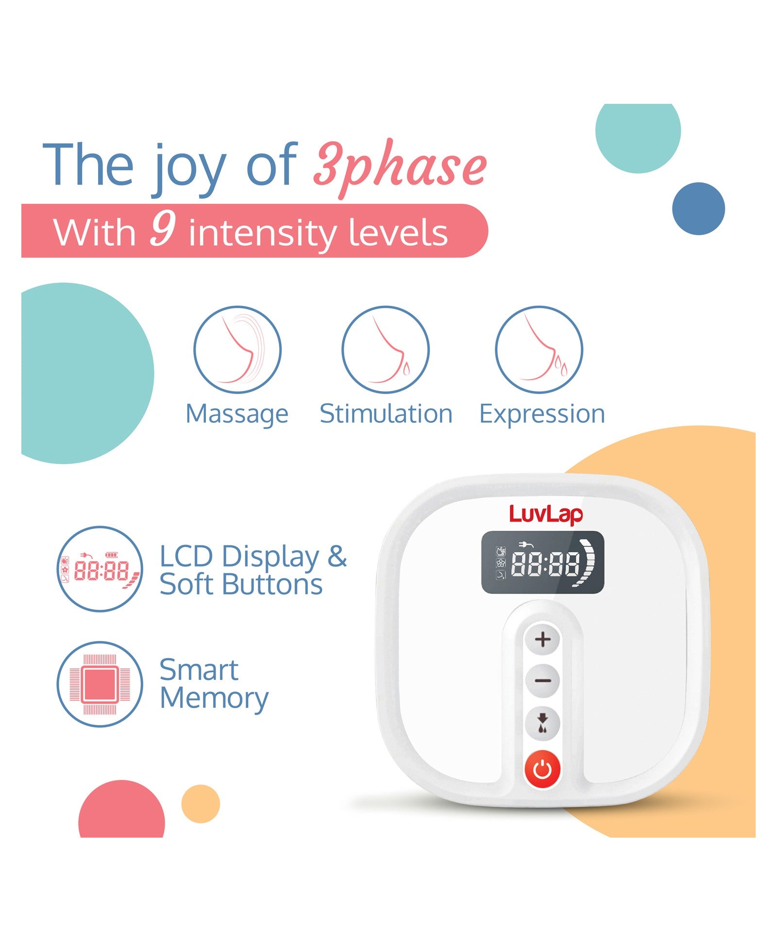 LuvLap Electric Breast Pump - White