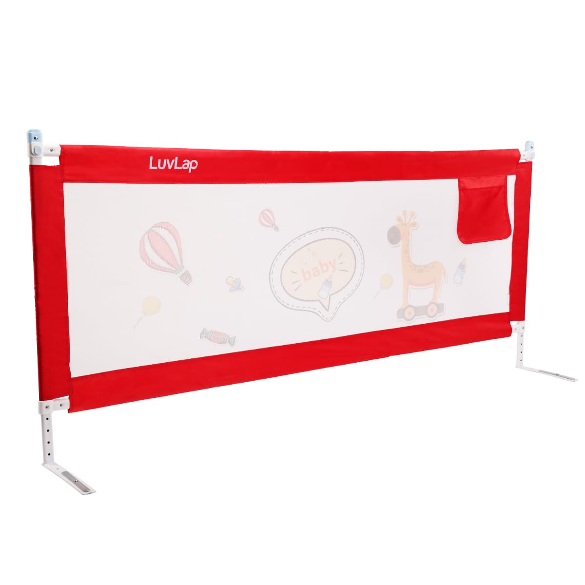 Luvlap Comfy Baby Bed Rail Guard (180cmx72cm), Bed Rails for Baby & Toddler Safety, Portable, Adjustable Height, Single Side Bed Rail,