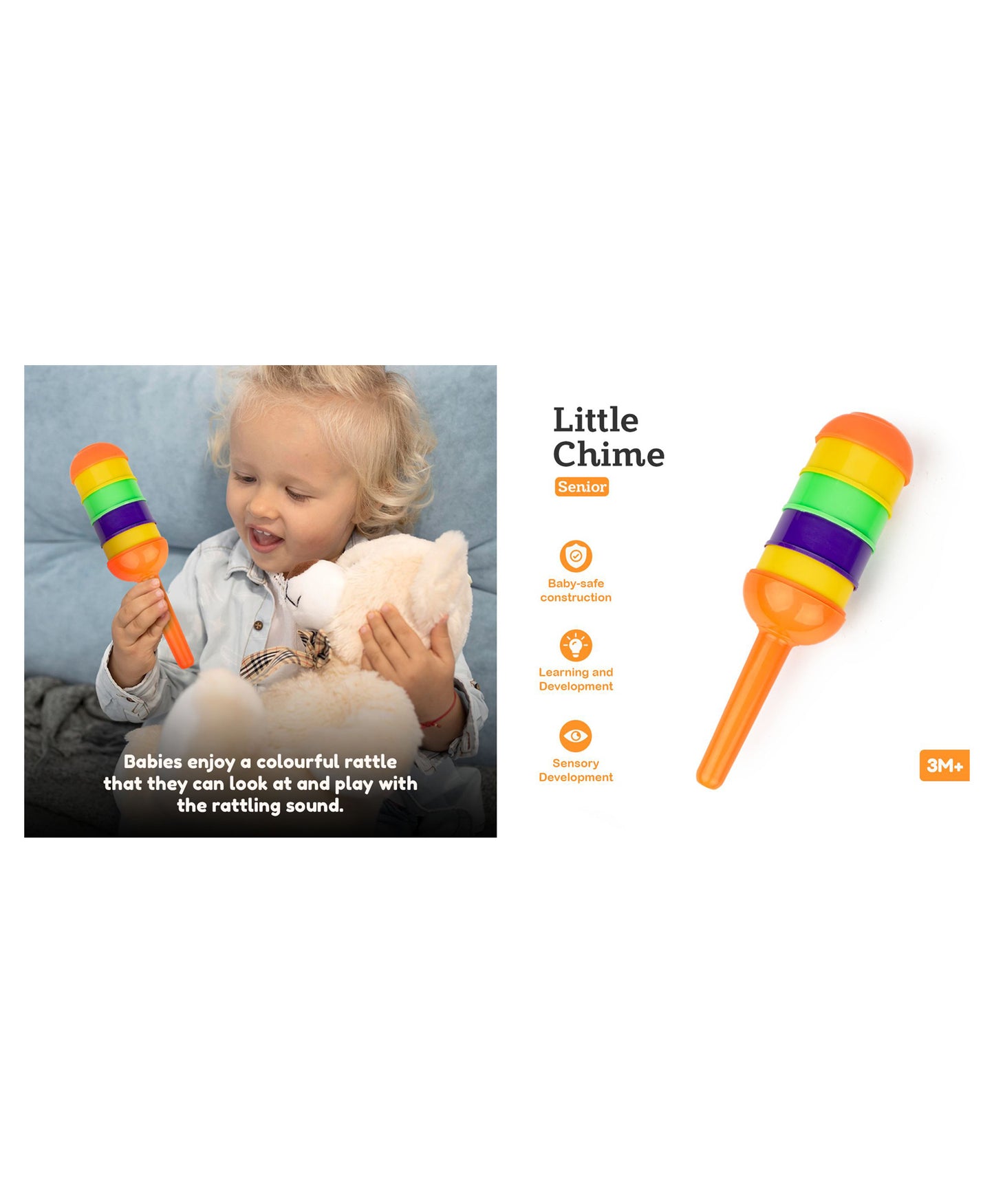 Ratnas Musical Chime Rattle - Multicolour