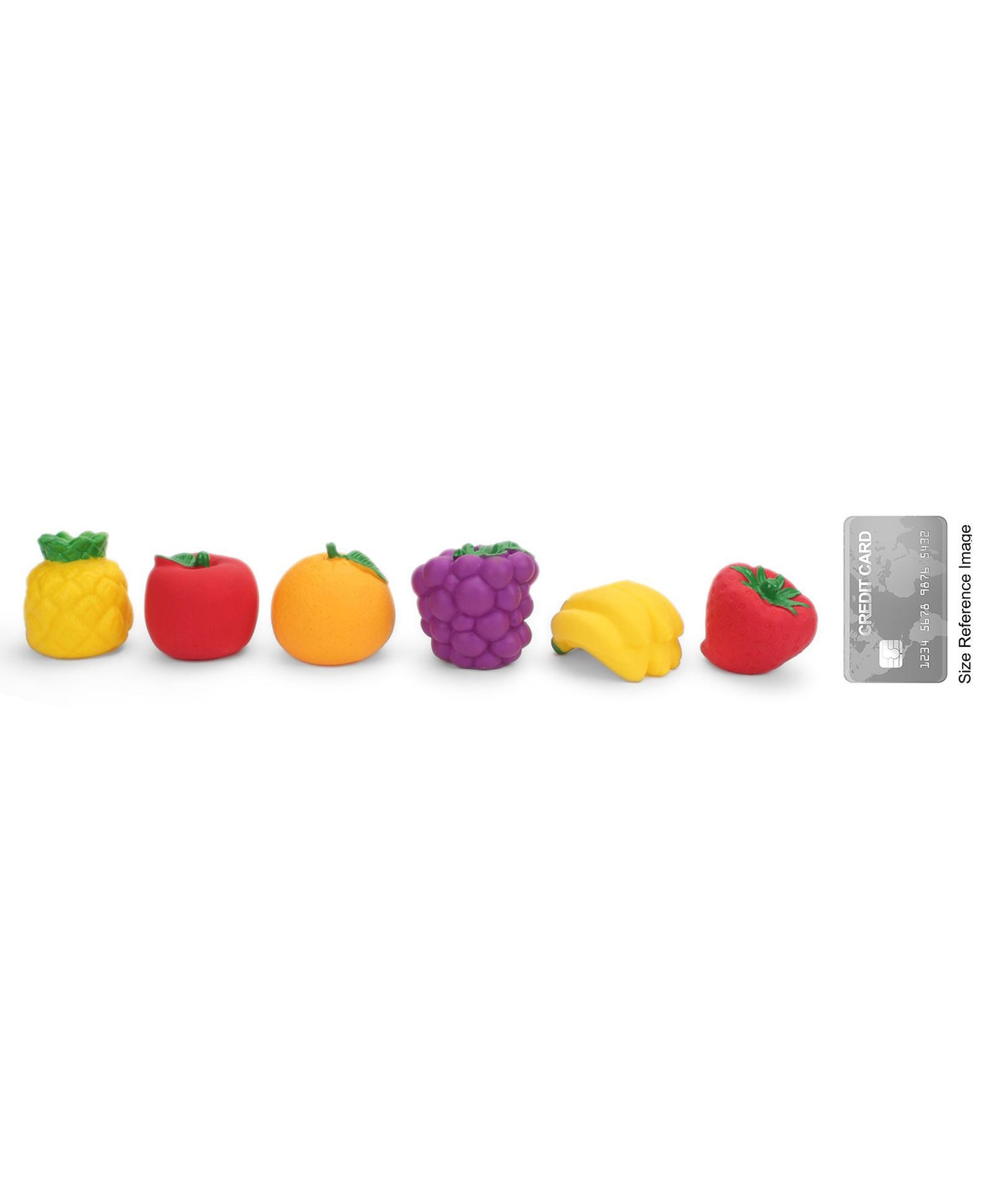 Ratnas Squeaky Toys Fruits 6 Pieces - (Colors & Fruits May Vary)