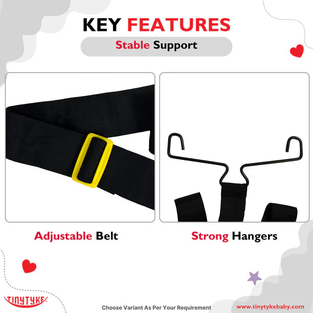TinyTyke- Travel Friendly Car Cradle Belt System Hangers without Hammock