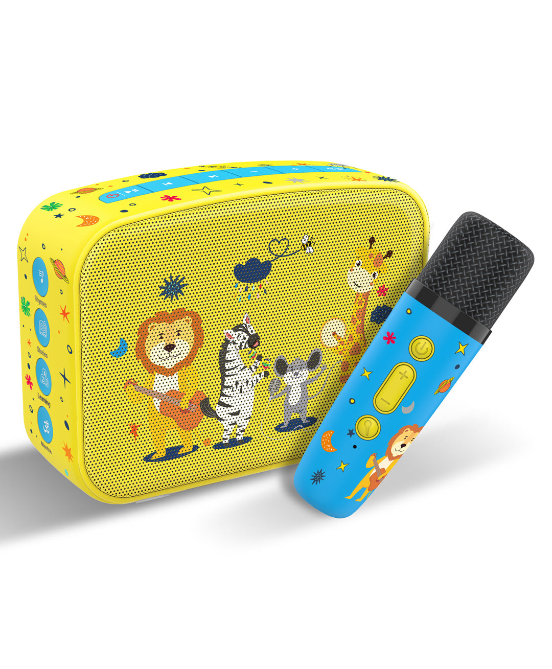 Saregama Carvaan Mini Kids Speaker with Wireless Mic - Blue & Yellow