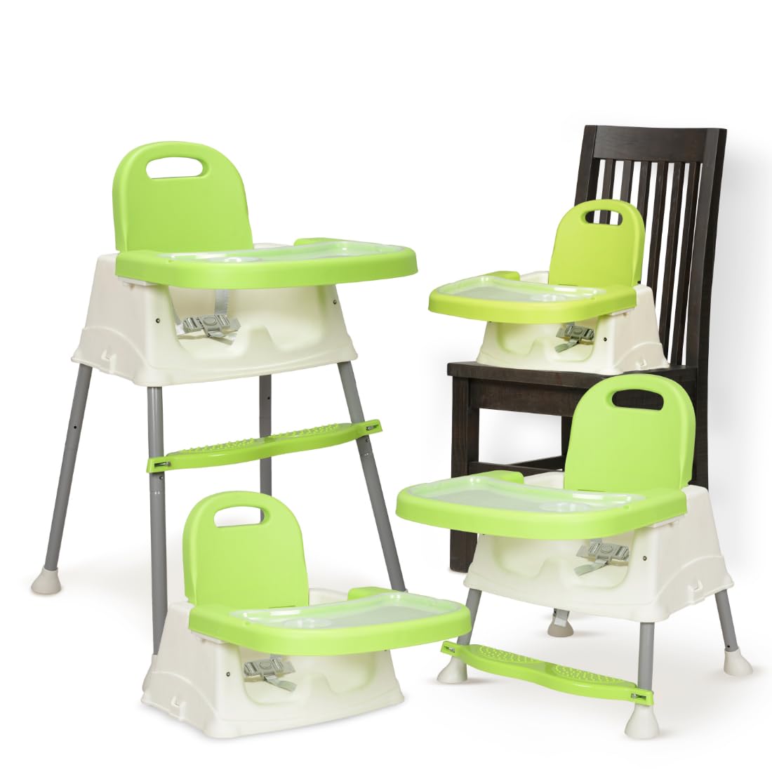 LuvLap 4 in 1 Convertible Baby High Chair with footrest, Convertible to High Chair, Low Chair, &Booster Seat,Certified as per European Standard,essential for baby feeding