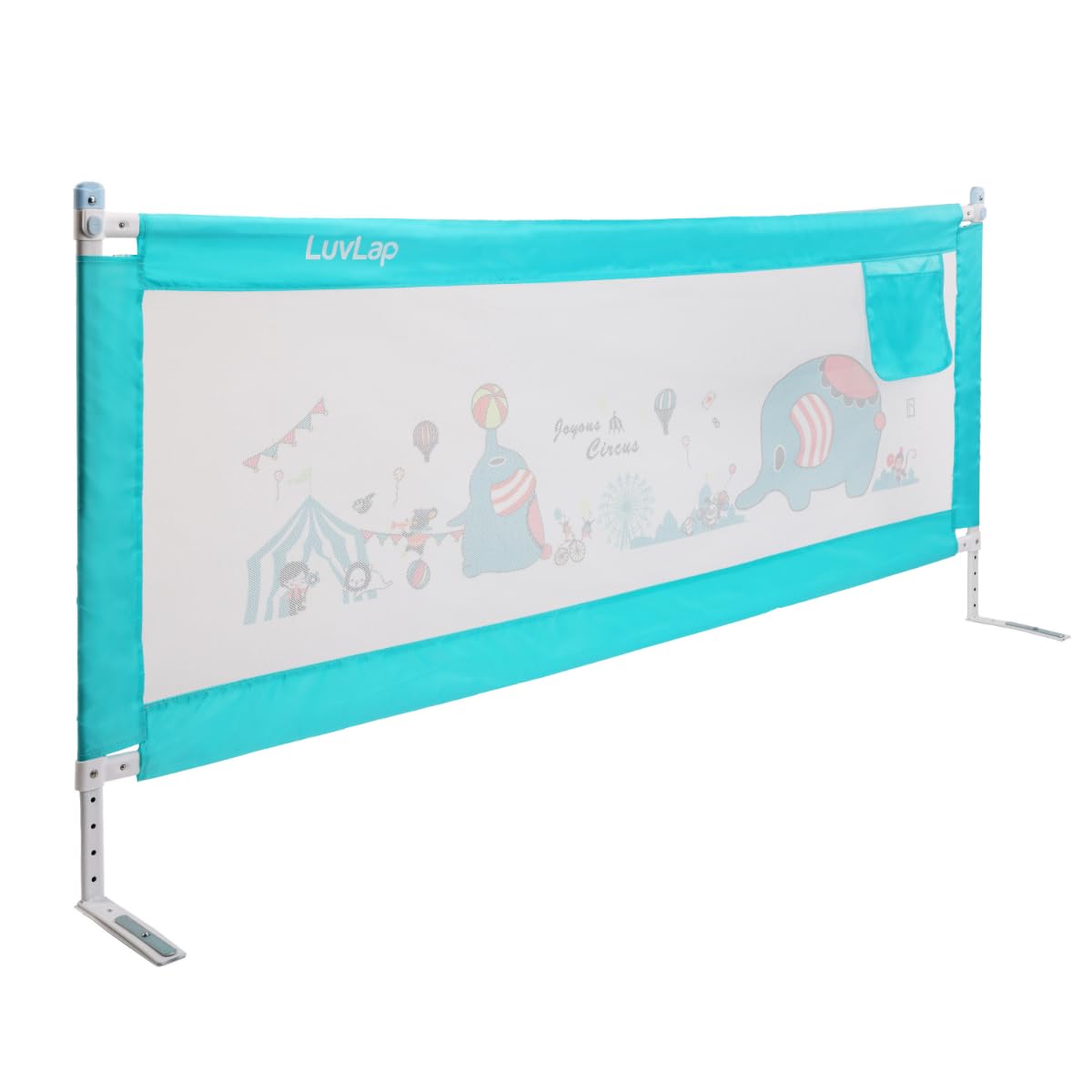 Luvlap Comfy Baby Bed Rail Guard (180cmx72cm), Bed Rails for Baby & Toddler Safety, Portable, Adjustable Height, Single Side Bed Rail,