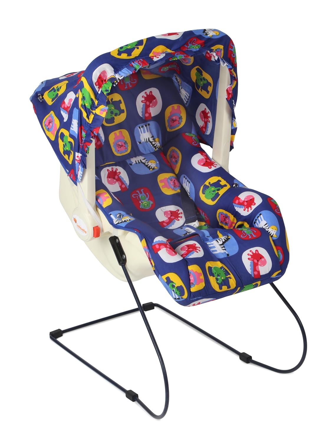 INFANTO Multipurpose 9 in 1 Bouncer | Compatible with Stroller | Rocker | Feeding Chair | Sleeping Carrier | Bath Chair | Mosquito Net | (Pink)print may vary