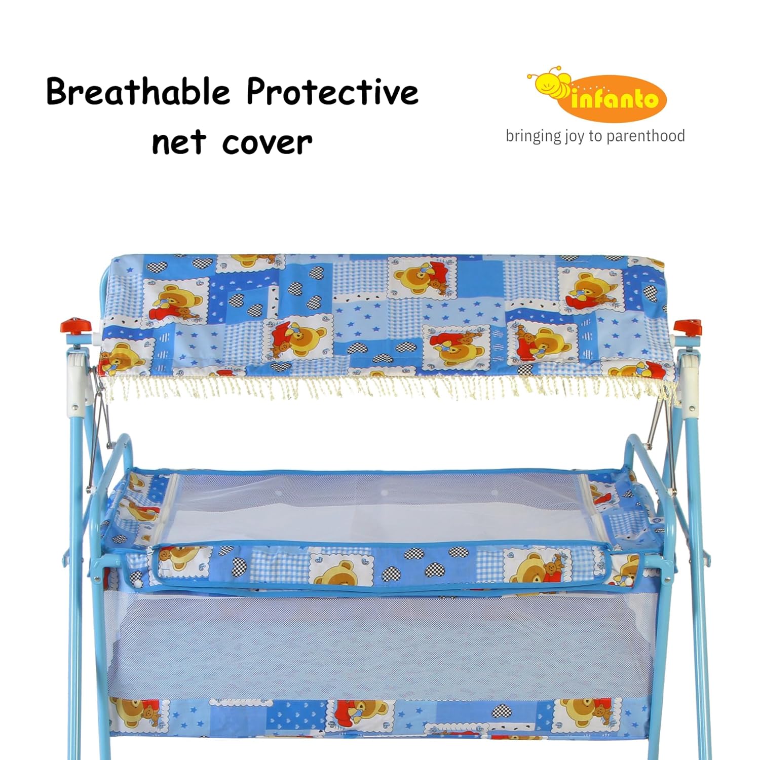 INFANTO 2 in 1 Sleepwell Baby Cradle-DELUXE (Print may vary) CC31 DLX