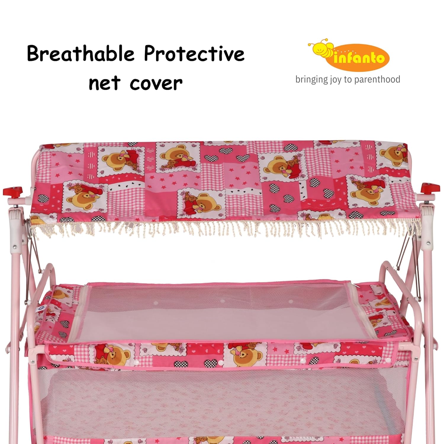 INFANTO 2 in 1 Sleepwell Baby Cradle-DELUXE (Print may vary) CC31 DLX