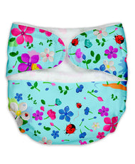 SuperBottoms Newborn UNO - Reusable cloth diaper + 1 Dry Feel Pad - Periwinkle