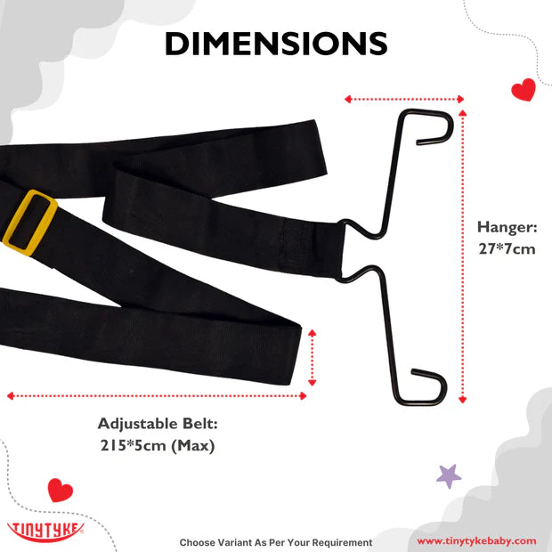 TinyTyke- Travel Friendly Car Cradle Belt System Hangers without Hammock