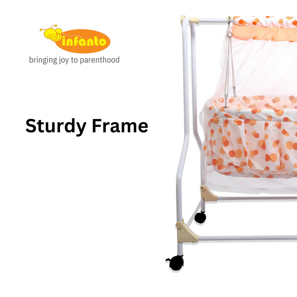 INFANTO Cocoon Baby Cradle | Palna | Jhula | Swing (Print may vary)