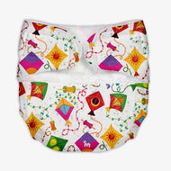 SuperBottoms Newborn UNO - Reusable cloth diaper + 1 Dry Feel Pad - Periwinkle